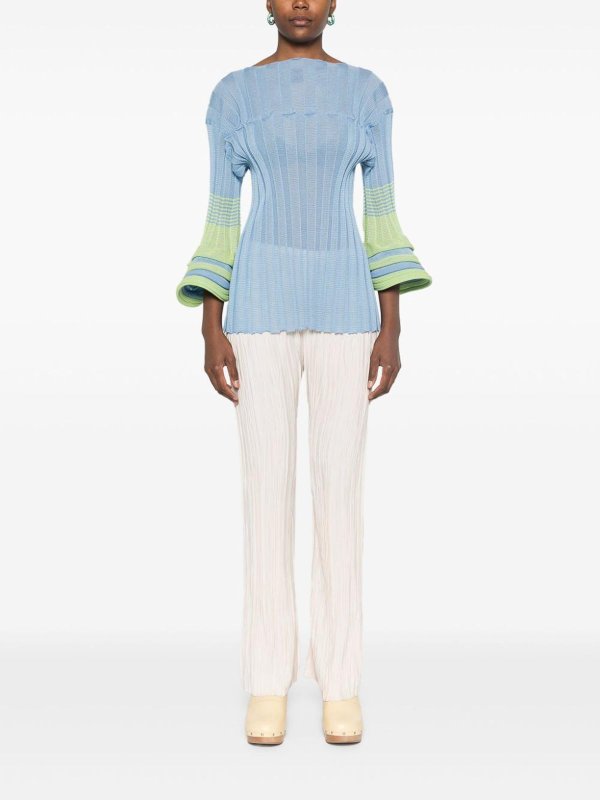 The Best Shops FORTE FORTE: casual trousers - Pleated Crepe Trousers