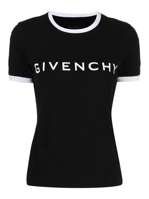 GIVENCHY: t-shirts - Logo Cotton T-Shirt