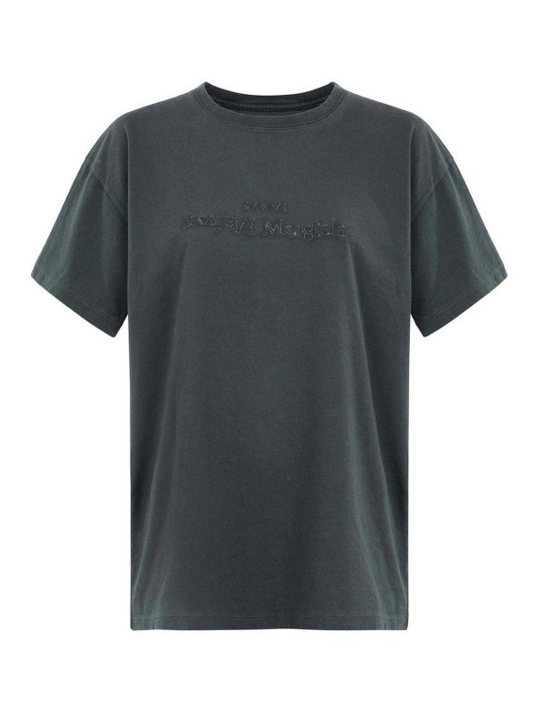 Maison Margiela: t-shirts - Logo Cotton T-Shirt