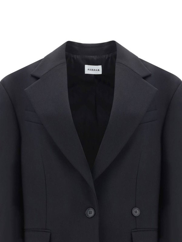 P.A.R.O.S.H.: casual jackets online - Wool Single-Breasted Blazer Jacket