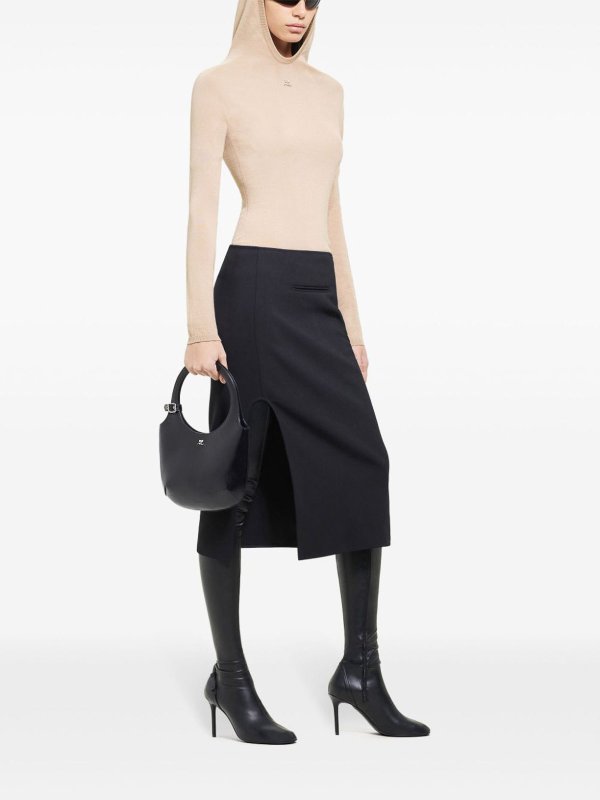 Courreges: Sacs à main online - Sac Cabas - Noir