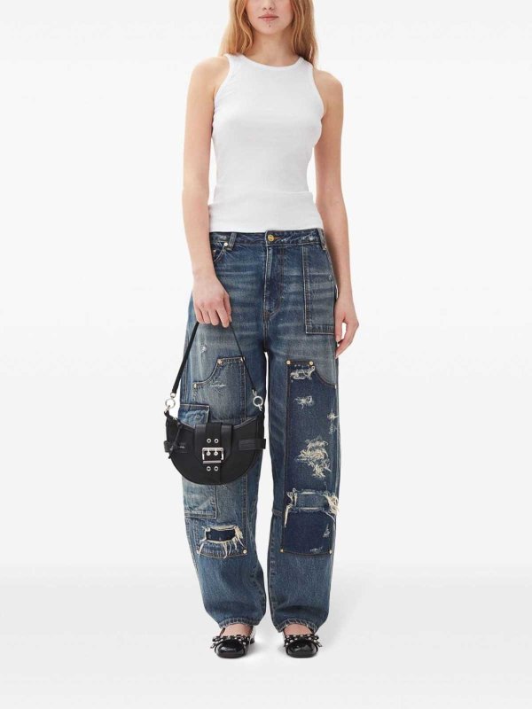 Bucky Small Nylon Crossbody Bag shop online: GANNI