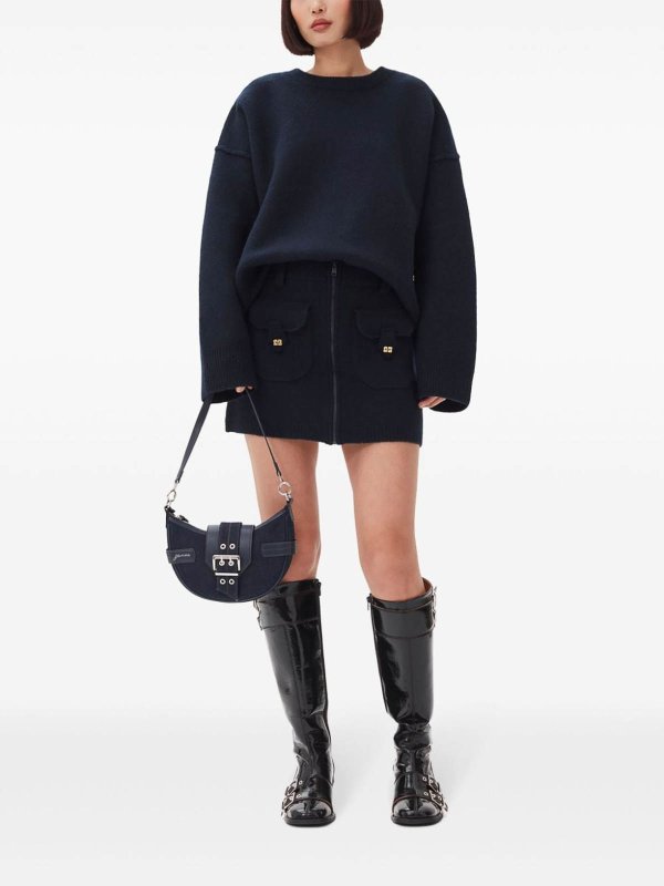 GANNI: cross body bags online - Bucky Small Nylon Crossbody Bag