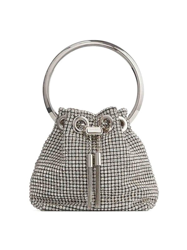 JIMMY CHOO: クロスボディバッグ - クロスボディバッグ - 銀