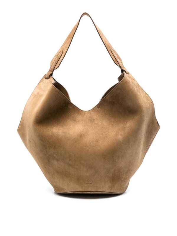 KHAITE: cross body bags - Lotus Medium Leather Shoulder Bag