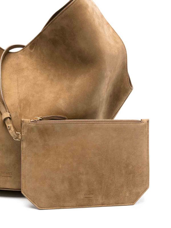 KHAITE: cross body bags online - Lotus Medium Leather Shoulder Bag