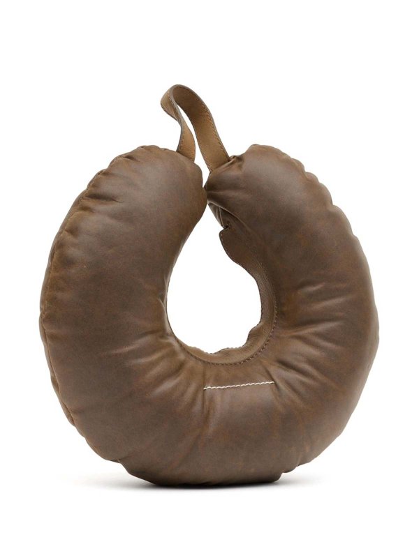 The Best Shops MM6 MAISON MARGIELA: クロスボディバッグ - クロスボディバッグ - ベージュ