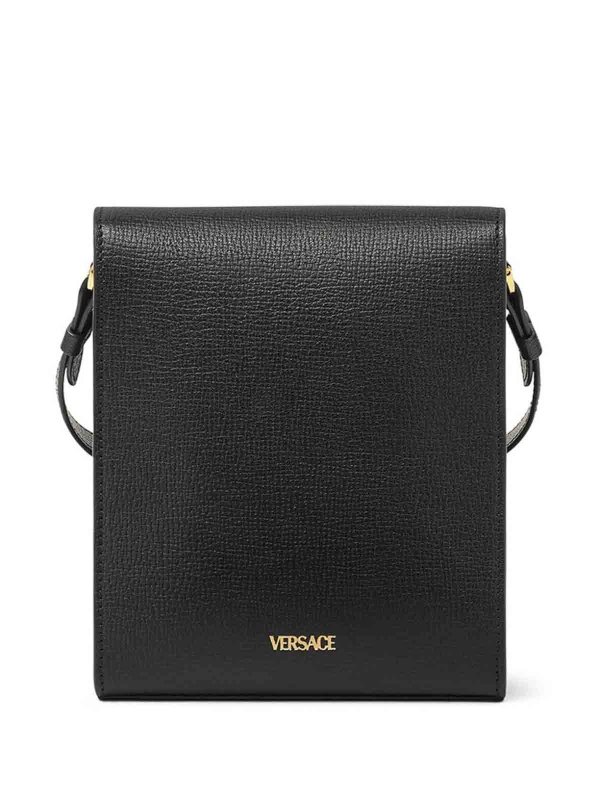 VERSACE: cross body bags online - Leather Messenger Bag