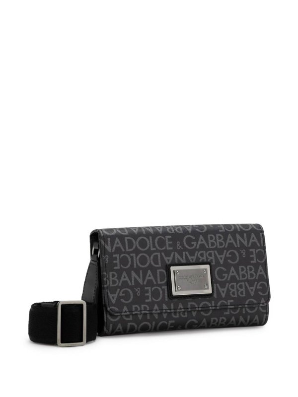 The Best Shops DOLCE & GABBANA: cross body bags - Allover Logo Crossbody Bag