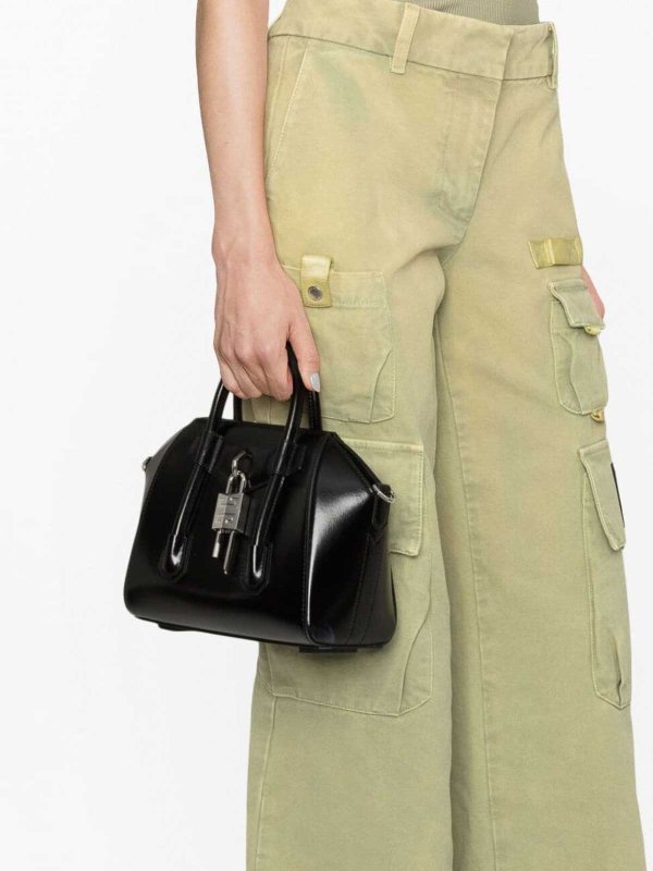 Antigna Lock Mini Leather Handbag shop online: GIVENCHY