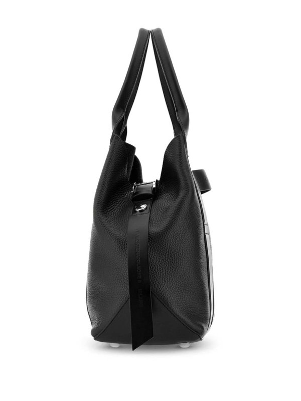 The Best Shops HOGAN: cross body bags - Script Medium Leather Tote Bag