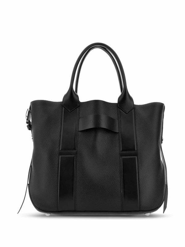 Script Medium Leather Tote Bag shop online: HOGAN