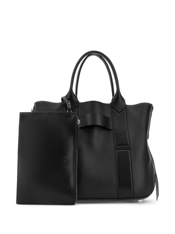 The Best Shops HOGAN: Script Medium Leather Tote Bag