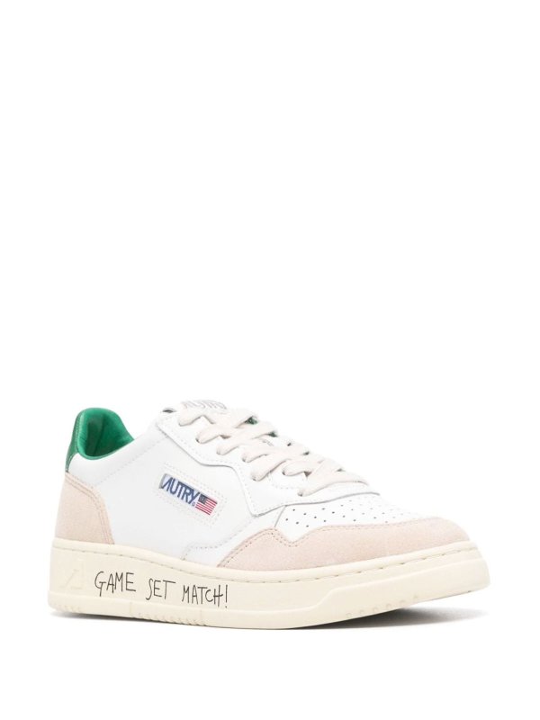 AUTRY: trainers online - Medalist Low Leather And Suede Sneakers