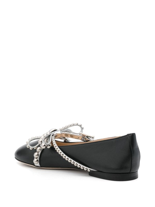 MACH & MACH: flat shoes online - Crystal Studs Leather Ballets