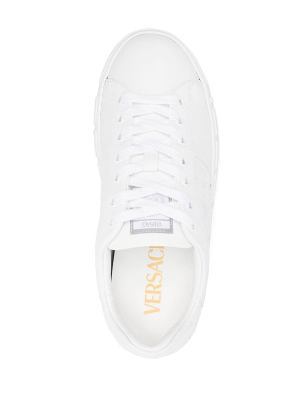 Greca Sequined Sneakers shop online: VERSACE