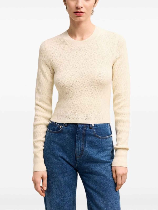 AMI PARIS buy online Pull Col Bateau - Crème