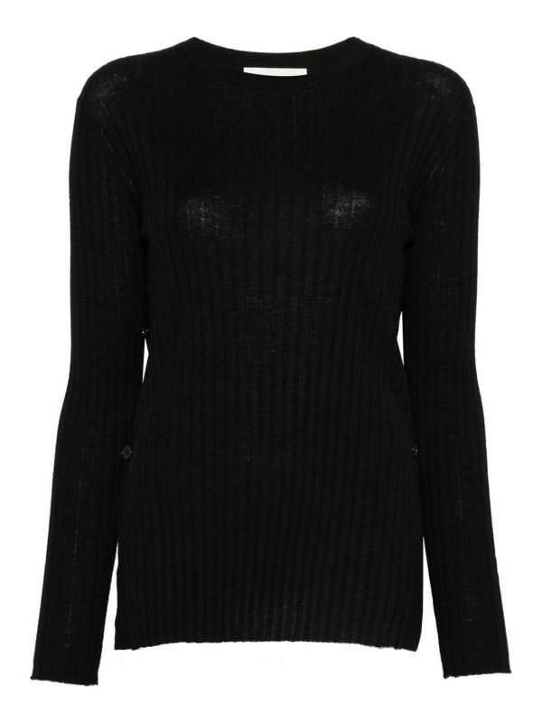 LISA YANG: boat necks - Ribbed crew neck sweater