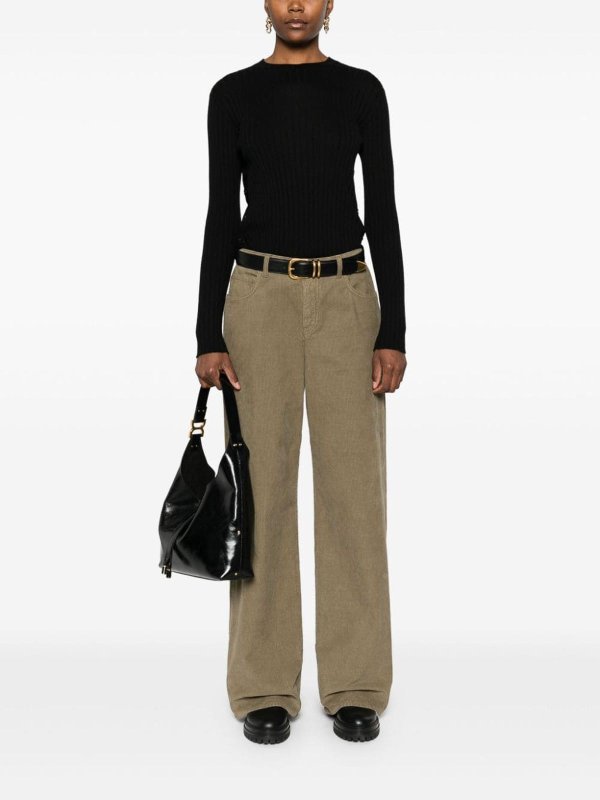 LISA YANG: boat necks online - Ribbed crew neck sweater