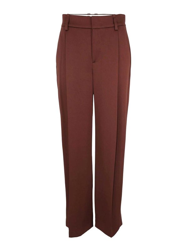 VINCE: casual trousers - Satin Wide Leg