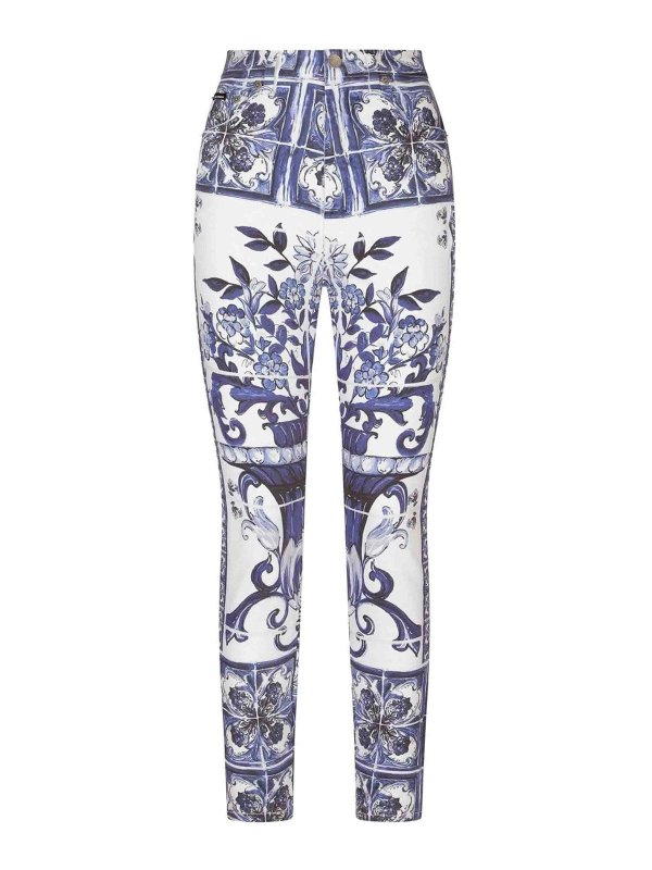 DOLCE & GABBANA: カジュアルトラウザー - カジュアルパンツ - ブルー