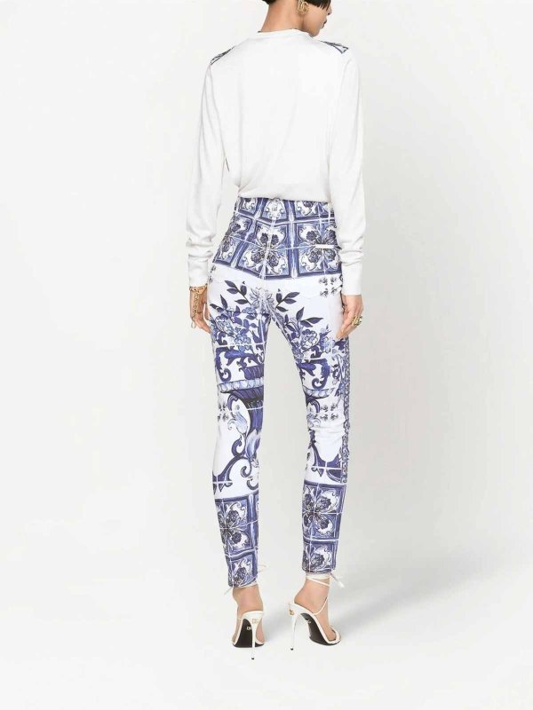 カジュアルパンツ - ブルー shop online: DOLCE & GABBANA