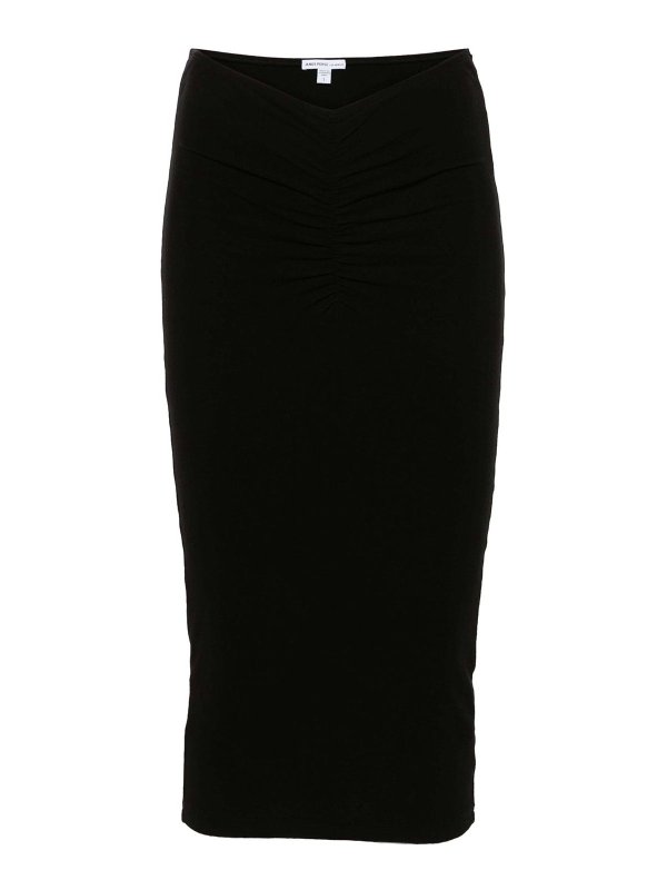 JAMES PERSE: ニーレングススカート＆ミディ丈 - 膝丈/ミディスカート - 黒