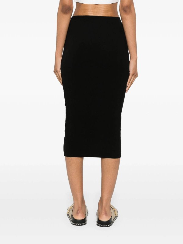 膝丈/ミディスカート - 黒 shop online: JAMES PERSE