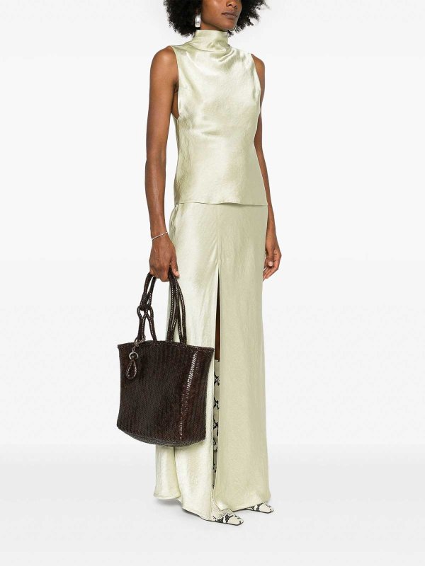 LEMAIRE: totes bags online - Chewron Leather Tote