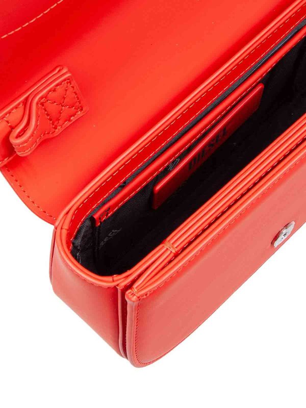 1Dr Shoulder Bag In Matte Red Leather shop online: DIESEL