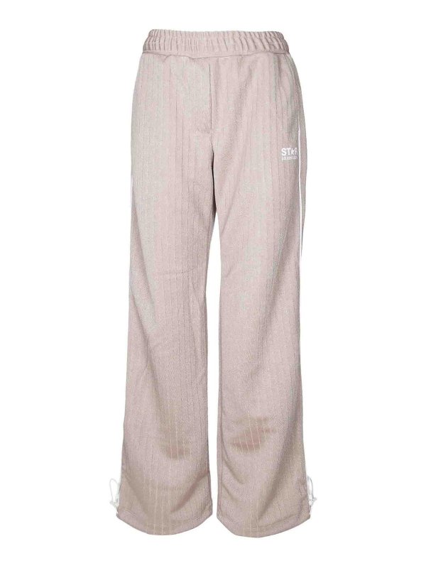 GOLDEN GOOSE: tracksuit bottoms - Light Beige Technical Jersey Joggings