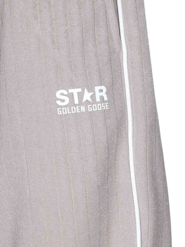 GOLDEN GOOSE: tracksuit bottoms online - Light Beige Technical Jersey Joggings