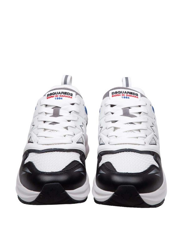The Best Shops DSQUARED2: sneakers - Sneakers Dash In Pelle E Tessuto Multicolor