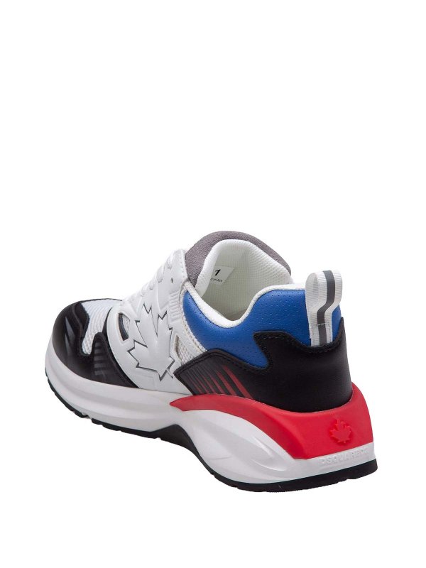 Sneakers Dash In Pelle E Tessuto Multicolor shop online: DSQUARED2