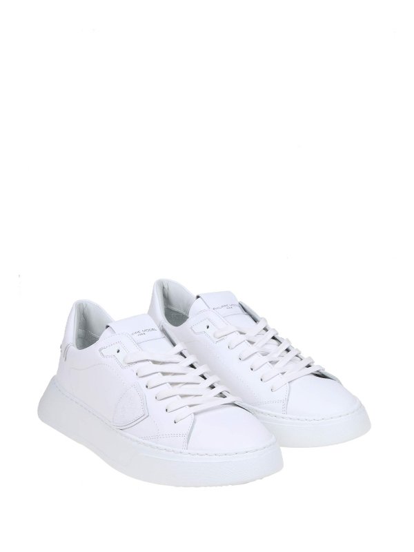 PHILIPPE MODEL: trainers online - Temple Low Sneakers In White Leather