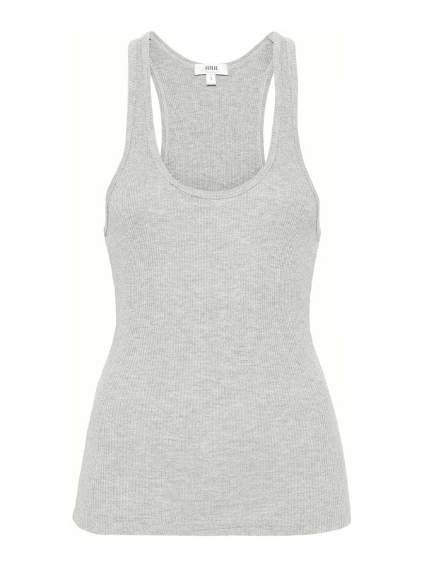 AGOLDE: Top e canotte - Canotta Bianca a coste