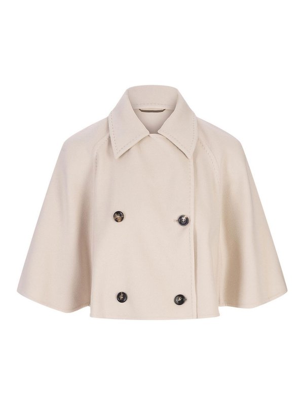 Max Mara: Capes &  Ponchos - Volume Wool And Cashmere Cape