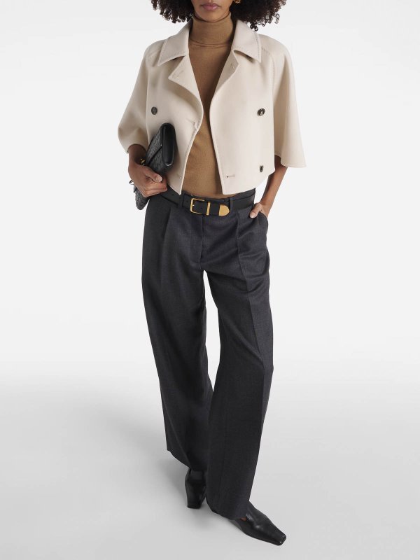 Max Mara: Capes &  Ponchos online - Volume Wool And Cashmere Cape