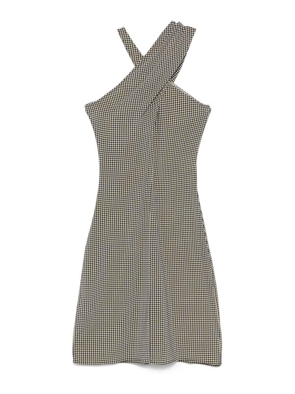 Courreges: short dresses - Criss-Cross Jersey Mini Dress