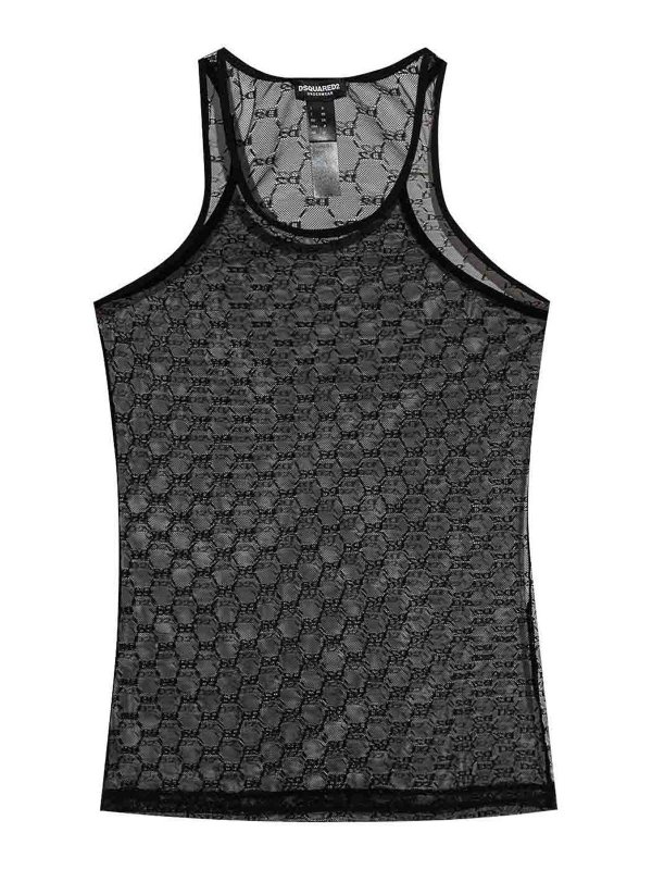DSQUARED2: Tops & Débardeurs - Top - Noir