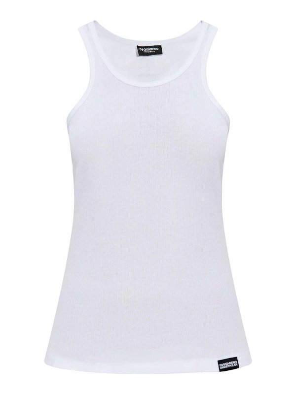 DSQUARED2: Top e canotte - Canotta con toppa con logo