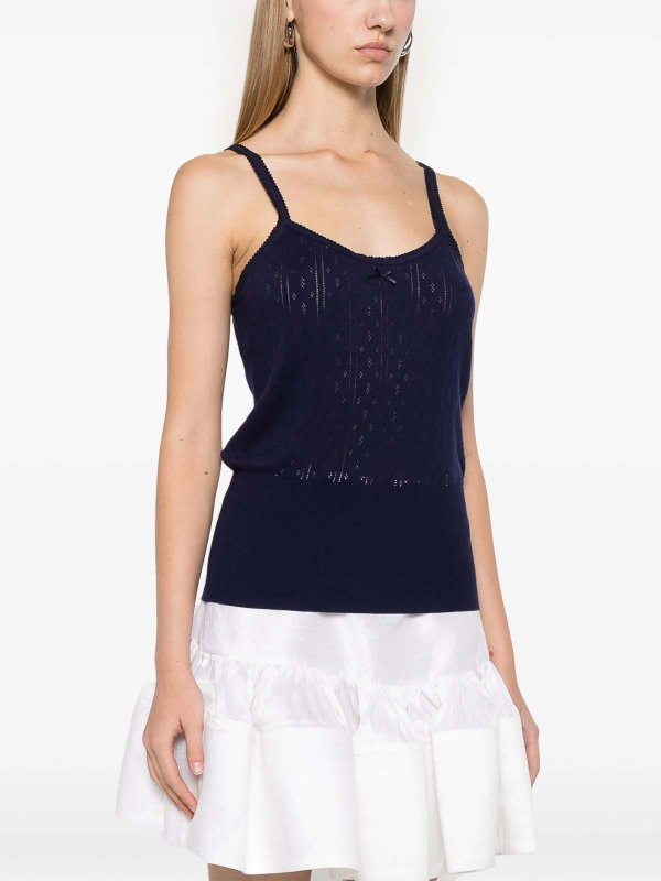 The Best Shops J.W. ANDERSON: トップス＆タンクトップ - トップ/タンクトップ - ダークブルー