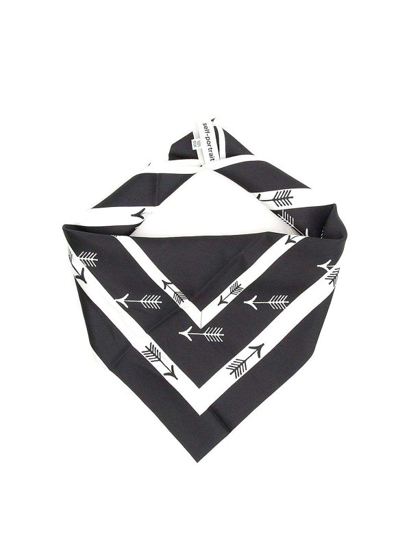 Self Portrait: スカーフ - スカーフ - 黒