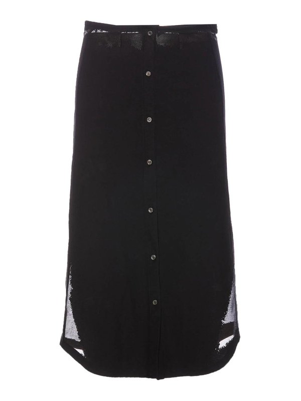 DIESEL: gonne al ginocchio  e longuette - Gonna nera