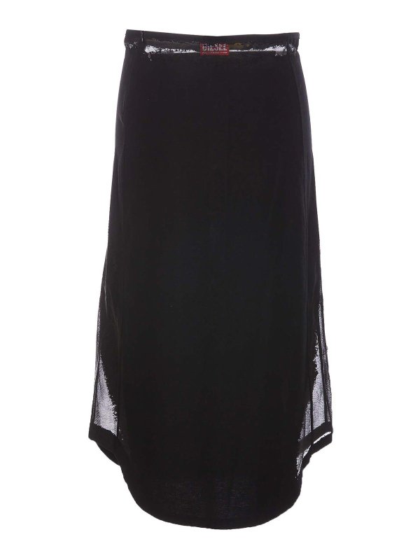 DIESEL: gonne al ginocchio  e longuette online - Gonna nera