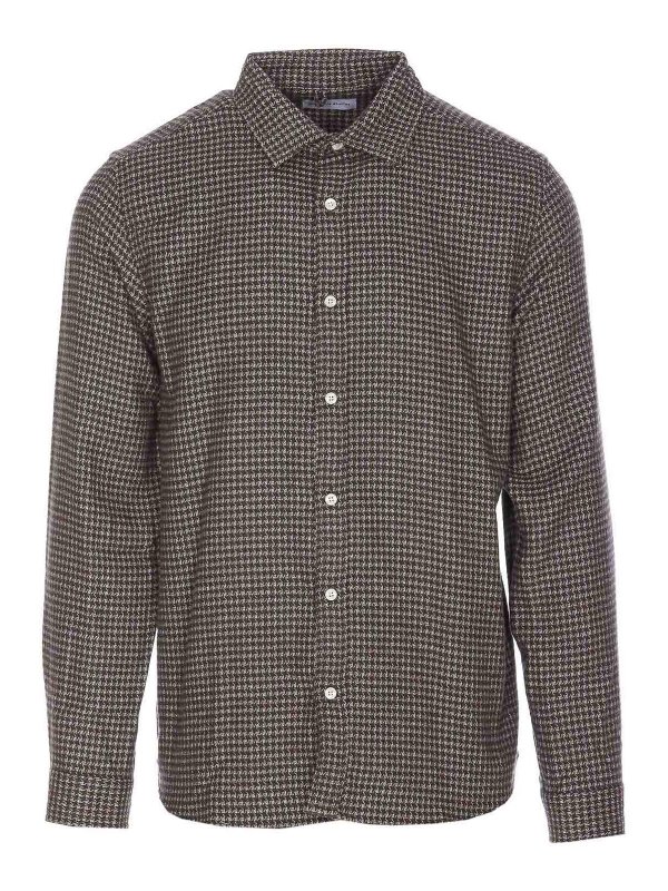 EDMMOND STUDIOS: shirts - Grey Check Shirt