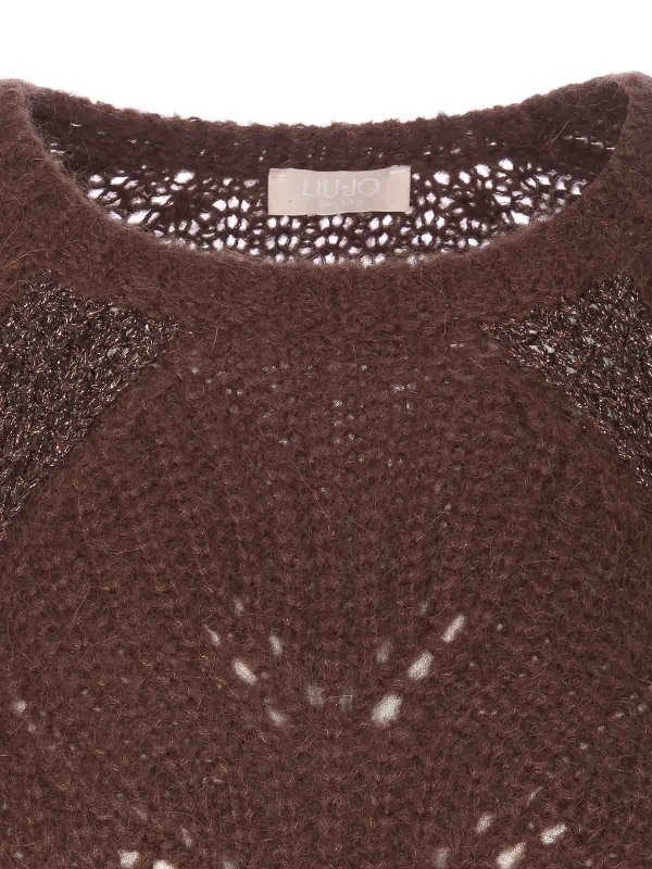 クルーネック - ブラウン shop online: Liu Jo