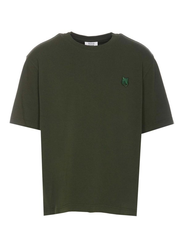 MAISON KITSUNÉ: t-shirts - Bold Fox Head Patch T-Shirt