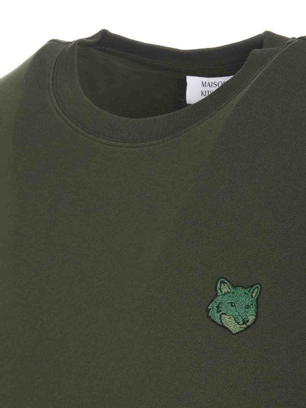 The Best Shops MAISON KITSUNÉ: t-shirts - Bold Fox Head Patch T-Shirt
