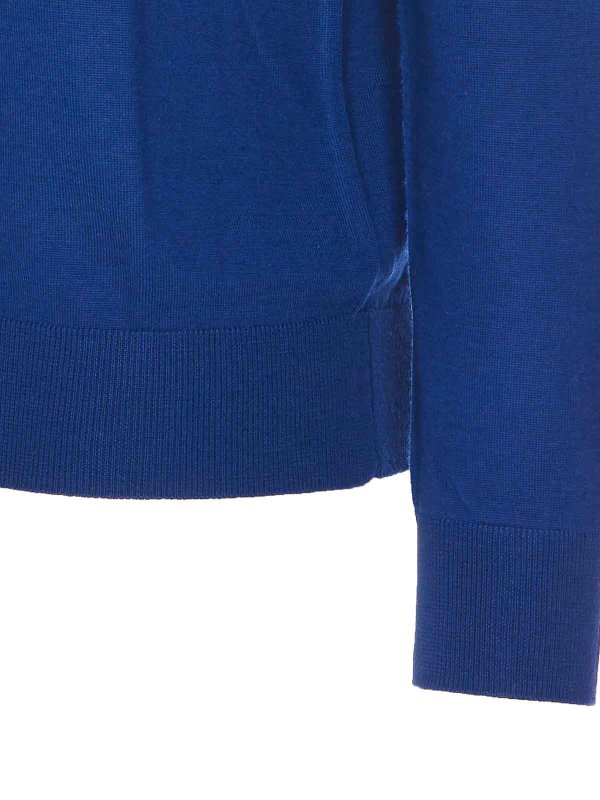 The Best Shops Paolo Pecora: cardigans - Blue Sweater High Neck